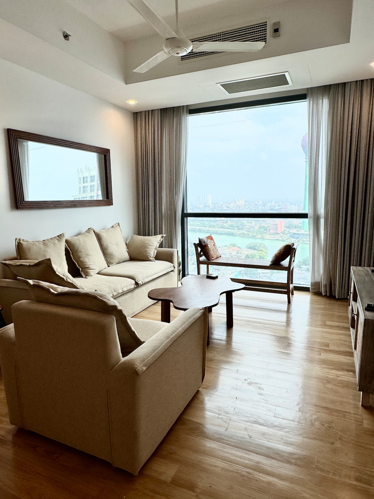 Open-plan living area at Colombo Apartment